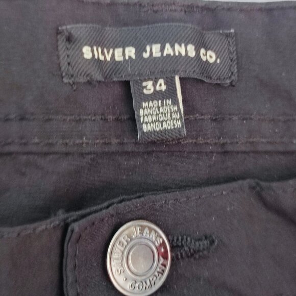 Silver Jeans Ashton cargo short men's size 34 black lot pockets - Picture 5 of 12